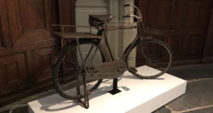 Gandhis bicycle on display in Amsterdam