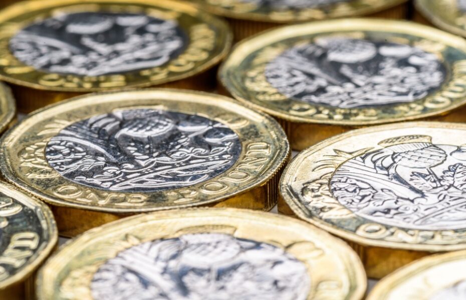 Stack of pound coins